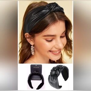 Kristin Ess Black Satin Headband
